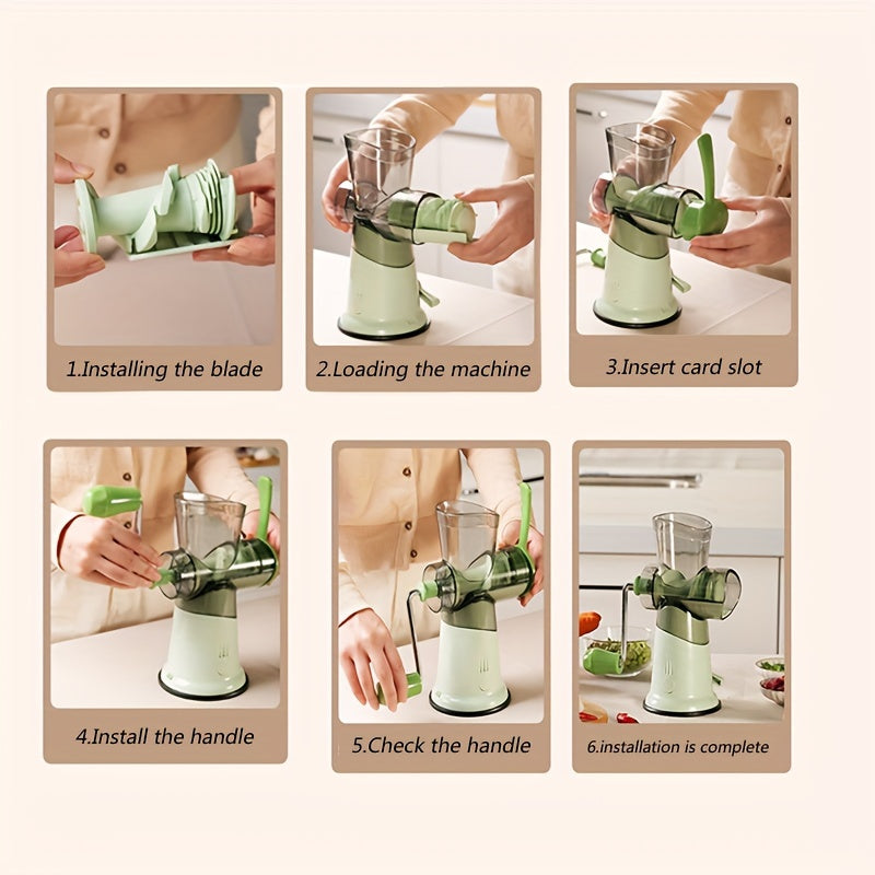 Manual Meat Grinder with Hand Crank, Large Capacity for Beef and Vegetables