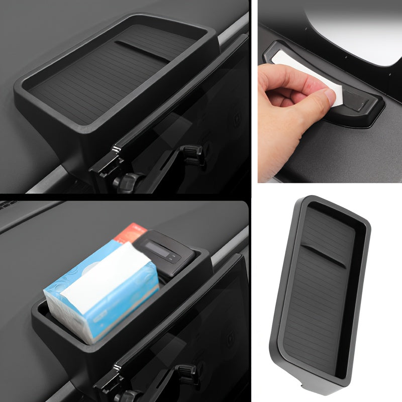 Interior Storage Box for Car Rear Center Console Tray Black Durable Material