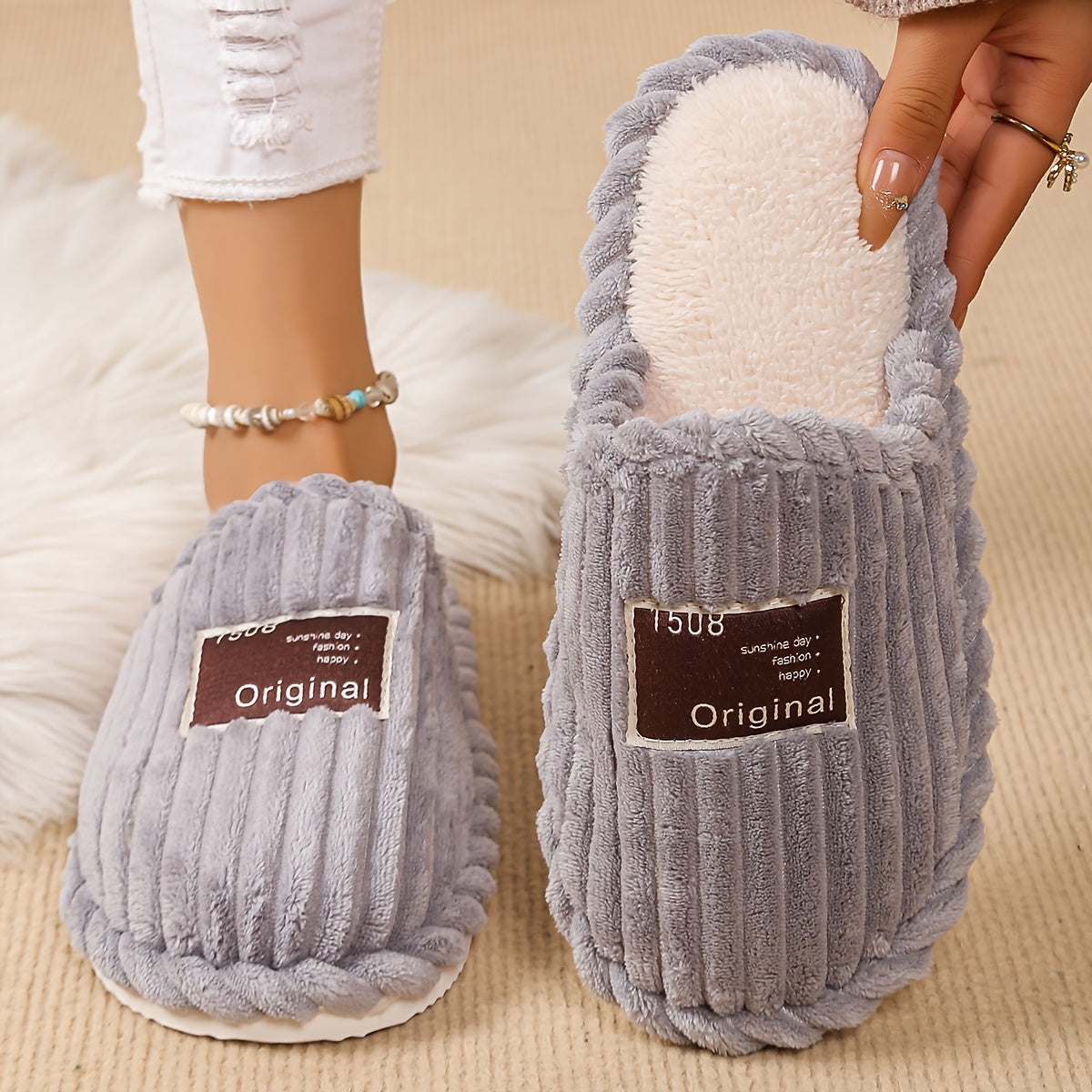 Unisex Non-Slip Indoor Slippers for Men and Women Autumn Winter Comfort