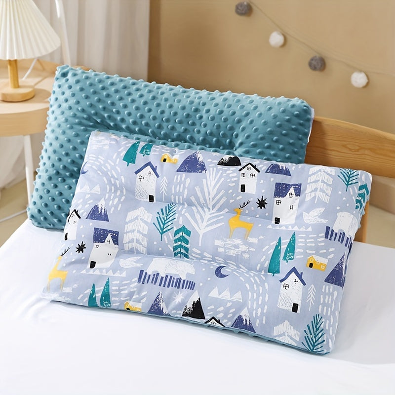 Children's Double-Sided Polyester Fiber Pillow 30x50cm Washable for Kids Ages 0-3
