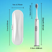 Electric Toothbrush for Adults IPX7 Waterproof with Soft Replaceable Heads