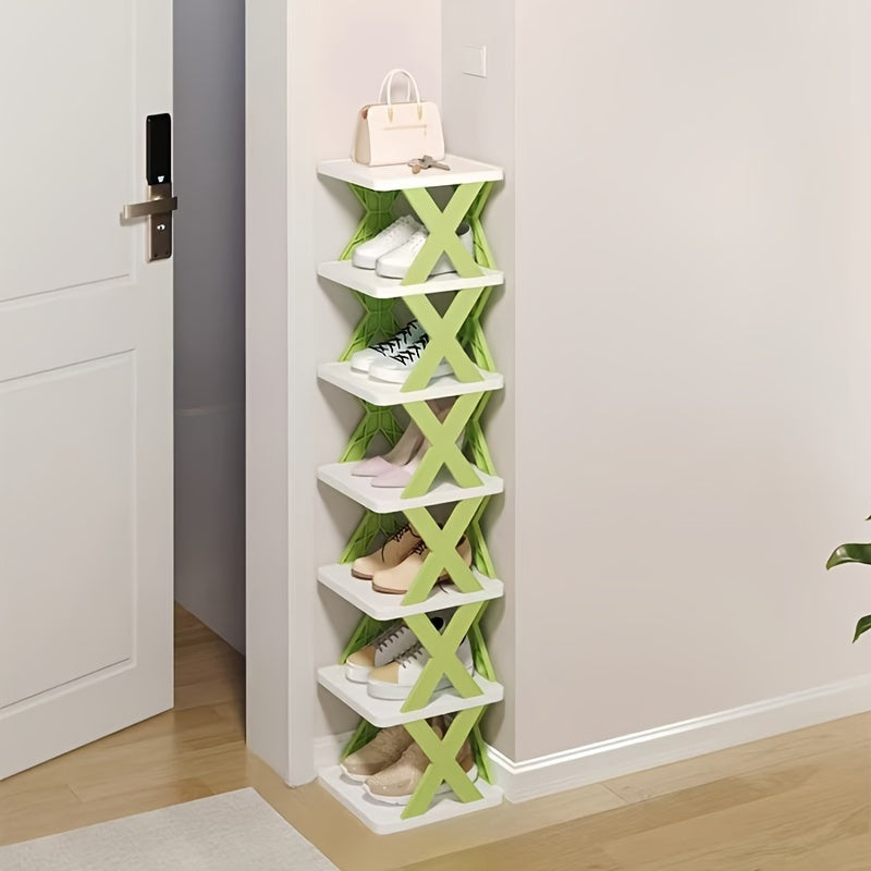 Folding Shoe Rack Space Saver Easy Assembly for Entryway Office Bathroom