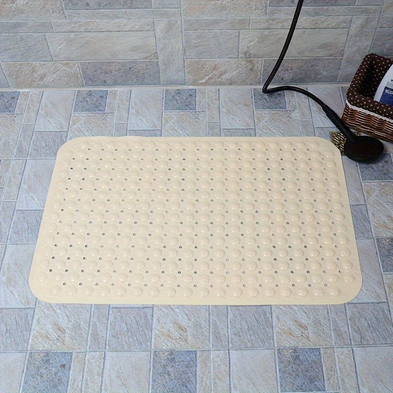Alfombra antideslizante para baño con orificios de drenaje para seguridad en la bañera