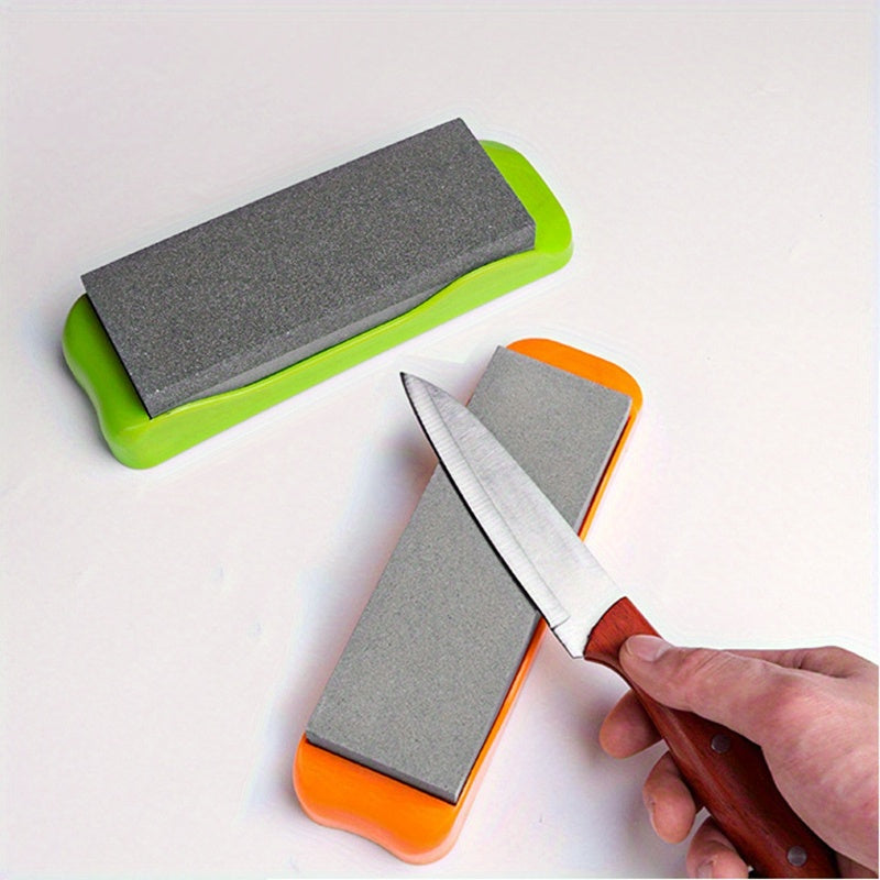 Double-Sided Diamond Sharpening Stone Non-Slip Base for Kitchen and Industrial Use