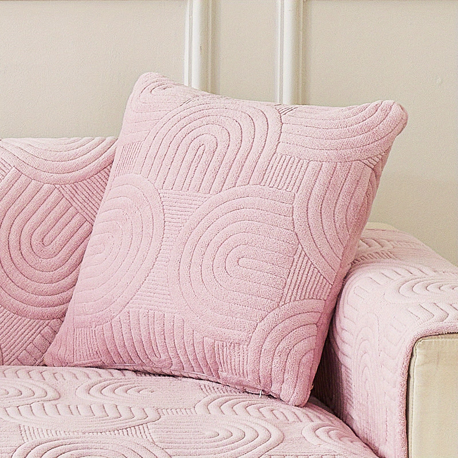 Чехол на мебель из молочного бархата с шерпой, противоскользящий, для защиты мебели, подходит для домашних животных