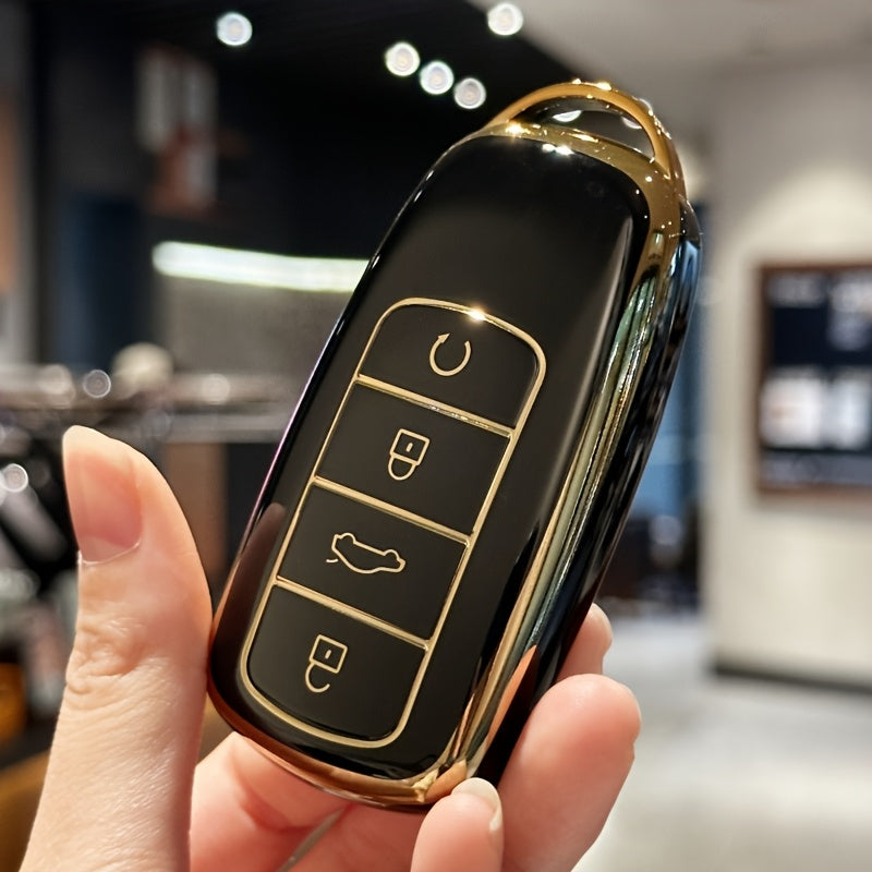 Car Key Cover TPU Remote Key Case with Keychain for SUV Vehicles