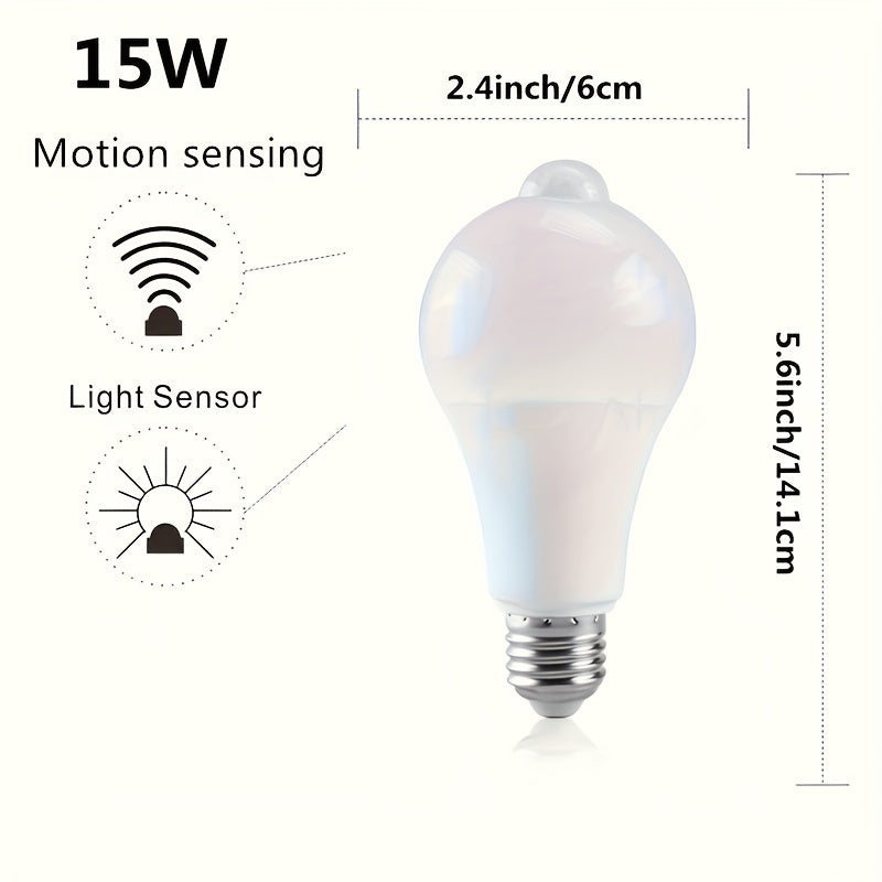 LED Motion Sensor Light Bulb for Human Body Movement E26/E27 Indoor 85-265V