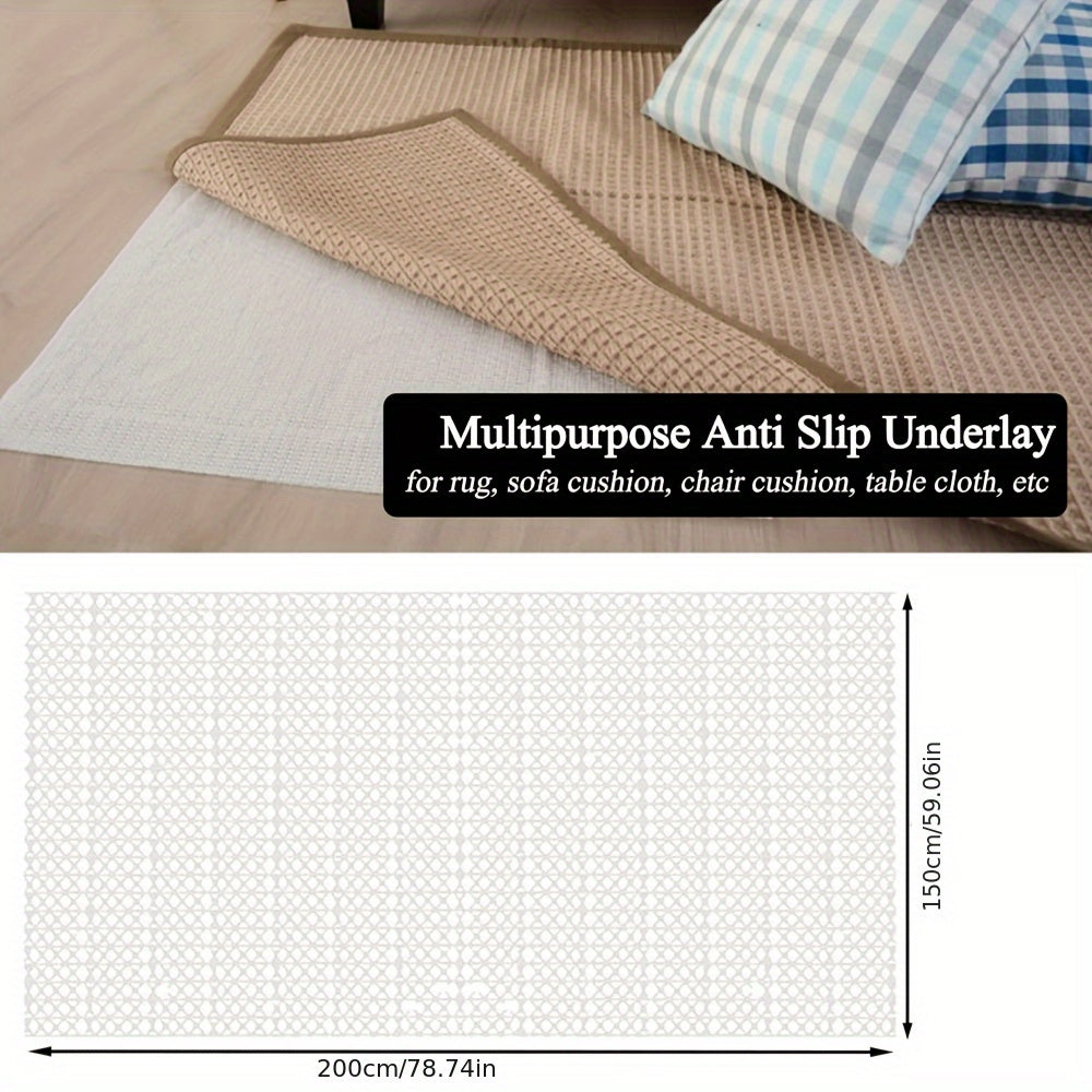 Beige Non-Slip Rug Pads for Hardwood Floors Anti-Skid Gripper Mats