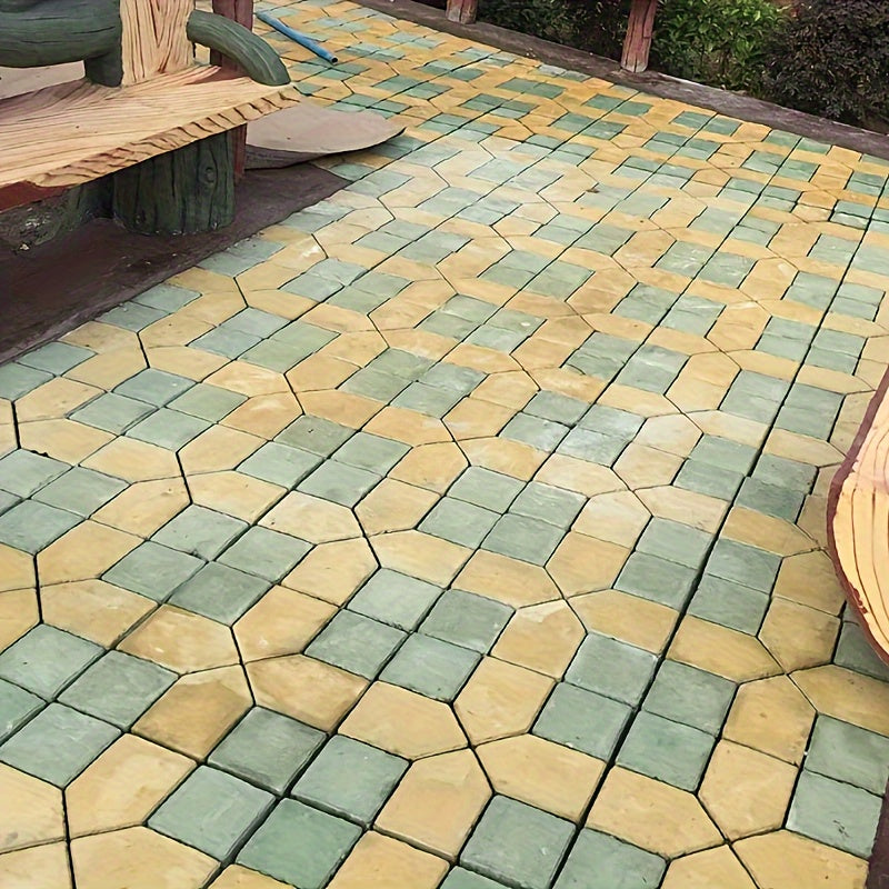 Square Concrete Paving Mold for Garden Pathways Reusable Plastic DIY Cement Mold