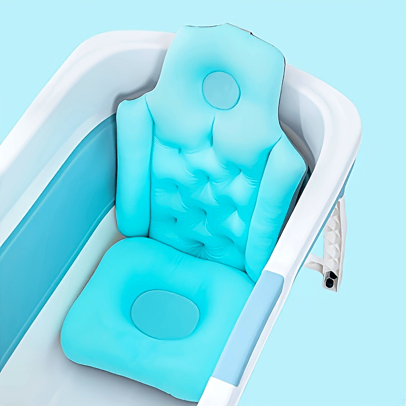 Full Body Waterproof Bath Pillow for Support in Pink or Blue