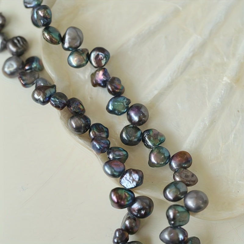 Grey Petal Pearl Necklace for Women Elegant Jewelry for Everyday and Special Occasions