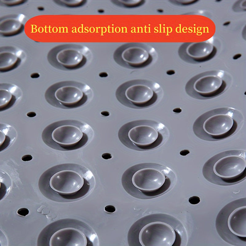 Bathroom Non-Slip Mat with Draining Holes for Bathtub Safety