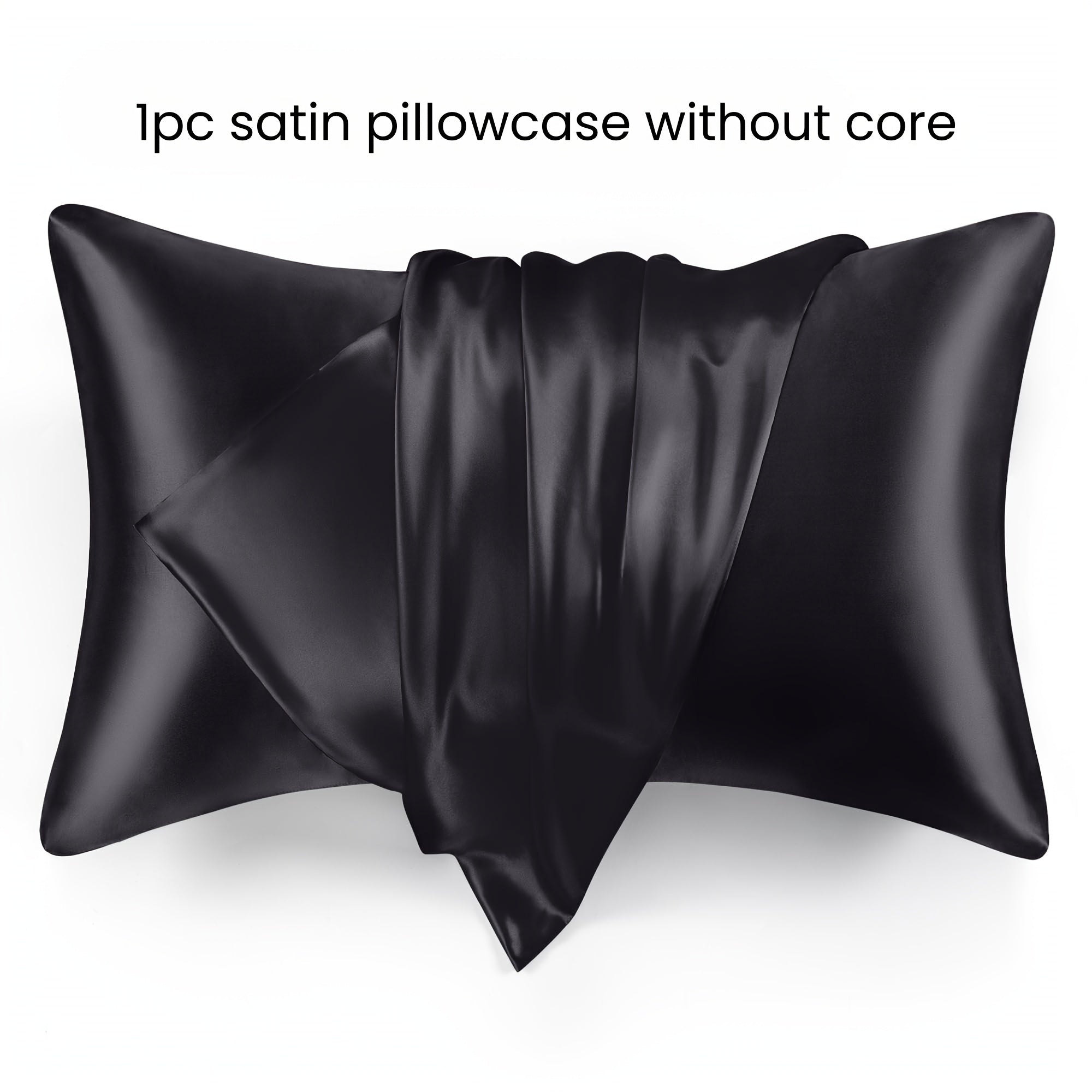 Silky Satin Pillowcase Solid Color Envelope Closure for Skin Hair Sleep