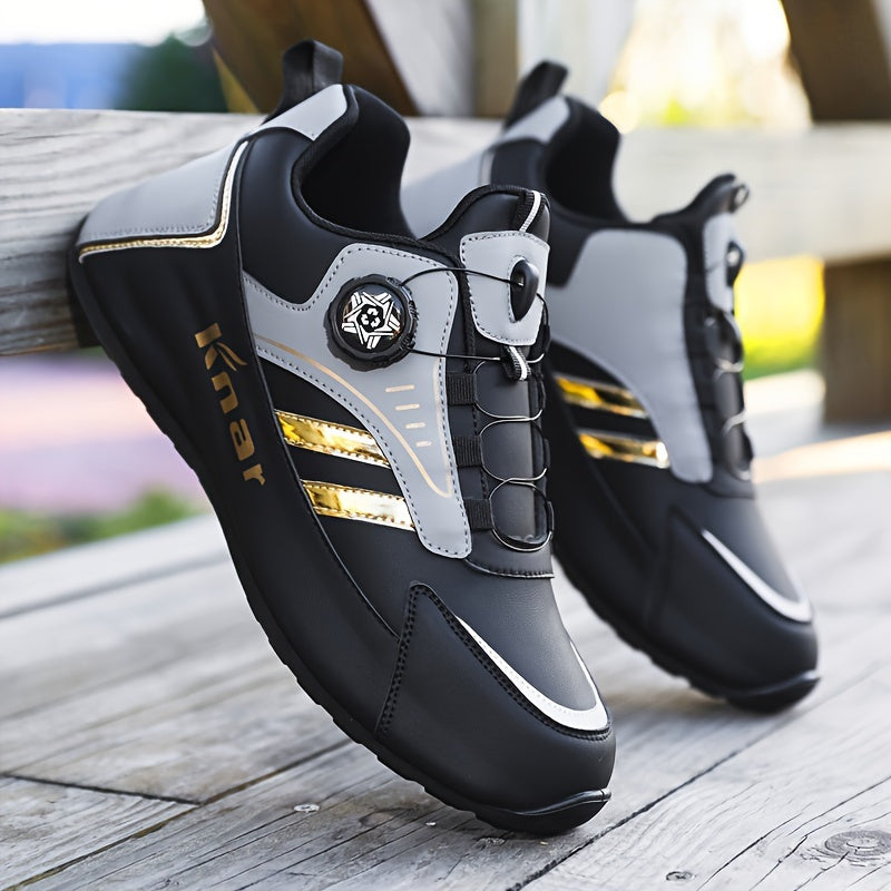 Men's Running Shoes Non-Slip Sneakers with Rotating Buckle Casual Sports