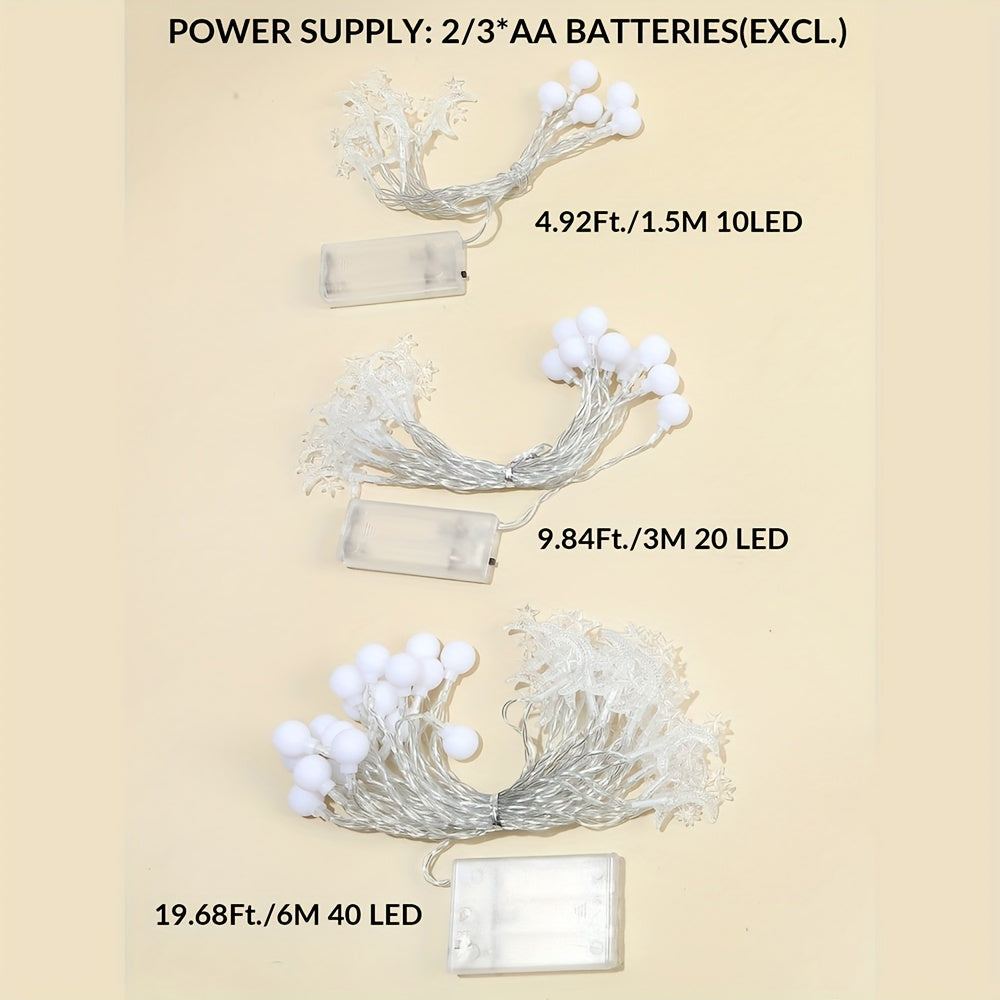 Ramadan Moon and Star String Lights Battery Operated Indoor Decoration for Eid and Parties