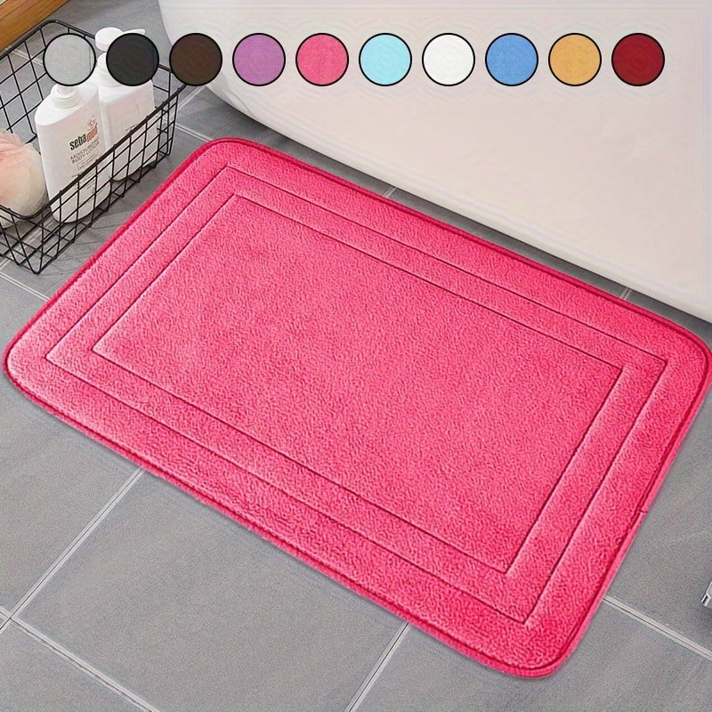 Non-Slip Memory Foam Bath Rug to'plami 1 dona - Tez quriydi, mashinada yuvish mumkin, yumshoq va qulay hammom aksessuarlari