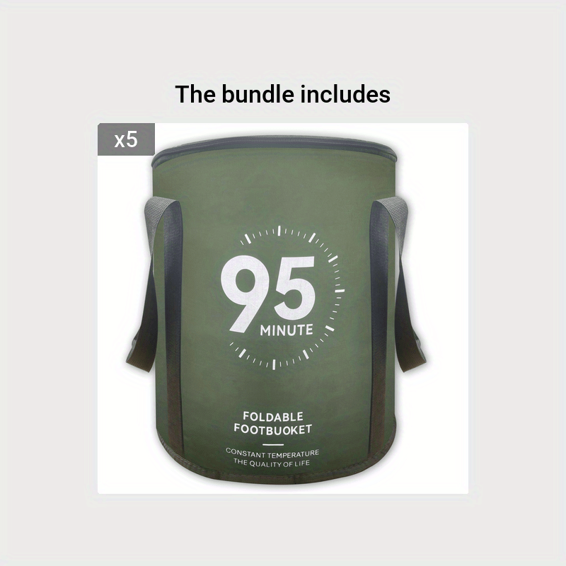 Aluminum Folding Foot Bath Basin Portable Thermostatic Foot Spa with Handle for Home Travel