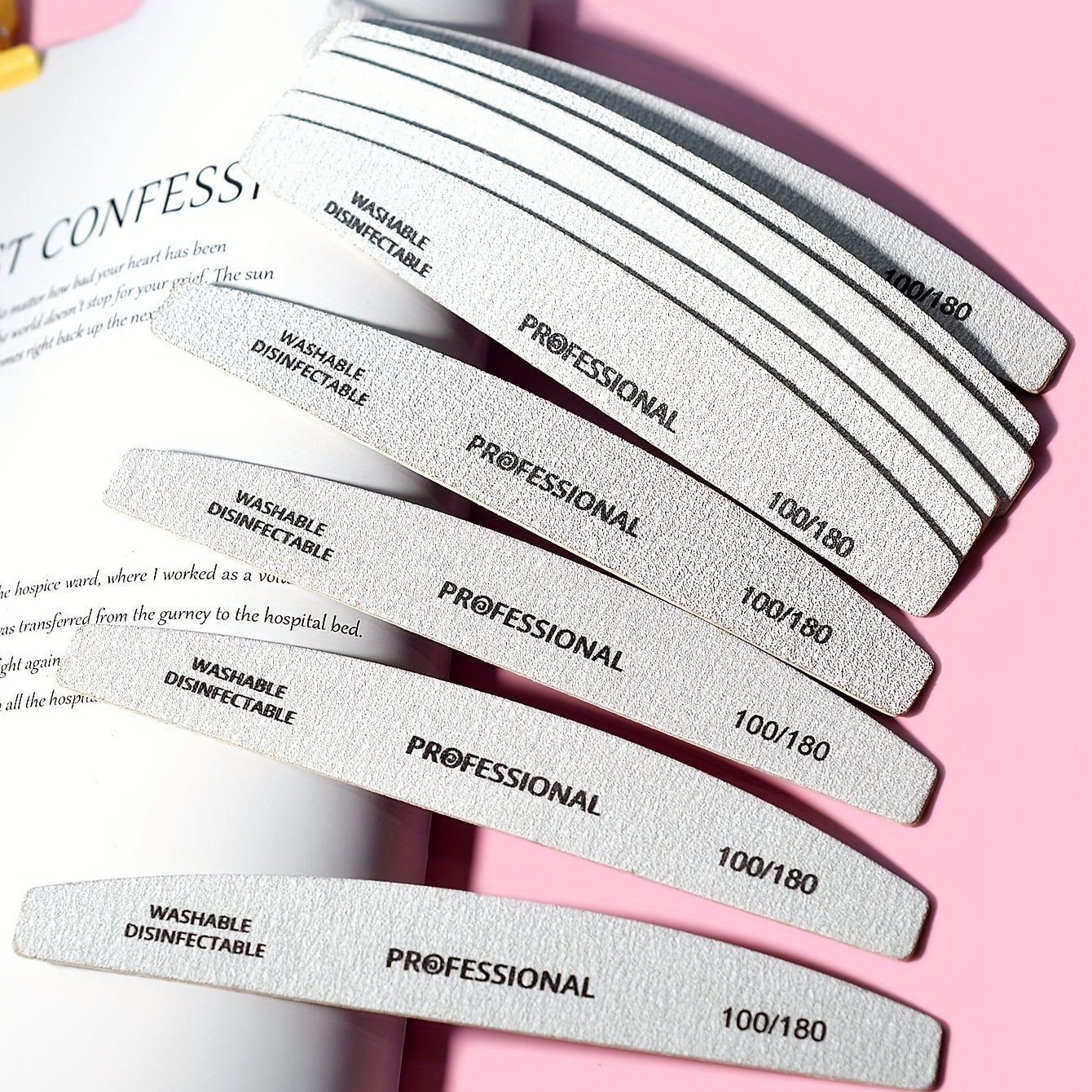 Professional Nail File Buffer Set for Home and Salon Manicures Unscented