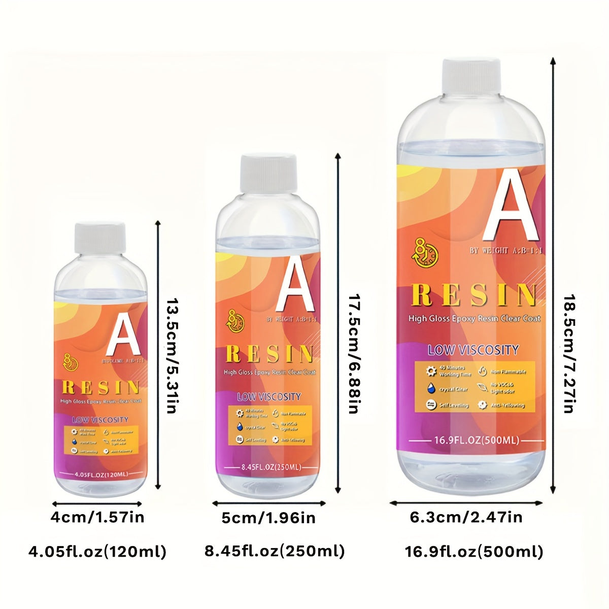 Polyresin Epoxy Resin Kit for River Tables Art Casting Jewelry Crafts Painting 1:1 Ratio