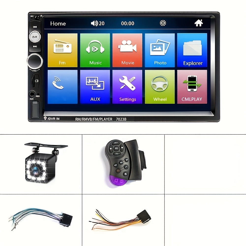7 dyuymli HD sensorli ekranli avtomobil stereo tizimi, Mirror Link, USB, FM radio, masofadan boshqarish bilan boshqarish