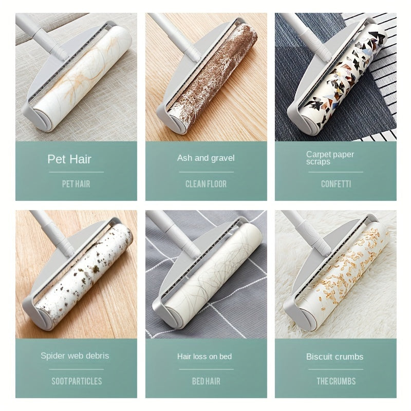 Telescopic Pet Hair Remover for Carpets and Sofas with Long Handle