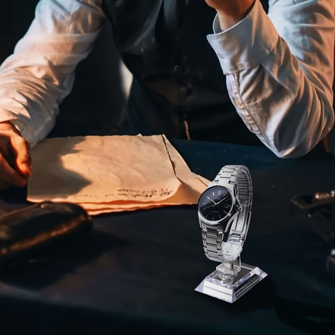 Набор из 10 прозрачных пластиковых подставок для часов и украшений в форме буквы C