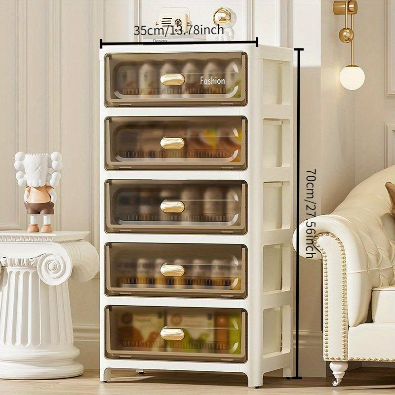 Каталог с ящиками в белом цвете с прозрачными фасадами, золотыми ручками. Идеально подходит для офиса, гостиной, спальни. Отлично подходит для закусок, документов, нижнего белья, косметики. Отлично для