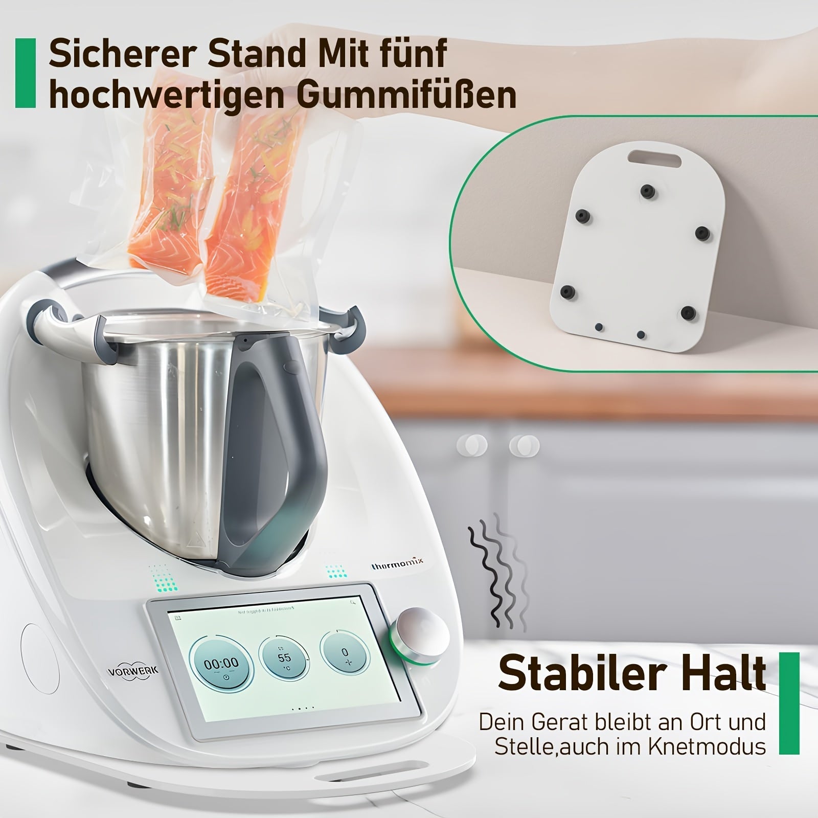 Acrylic Kitchen Appliance Moving Pad with PTFE Glide Mat and Handle