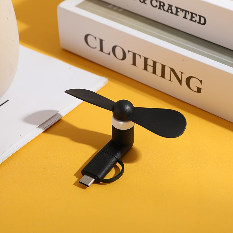 Мини ручной вентилятор USB портативный тихий черный белый пропеллер для путешествий на открытом воздухе
