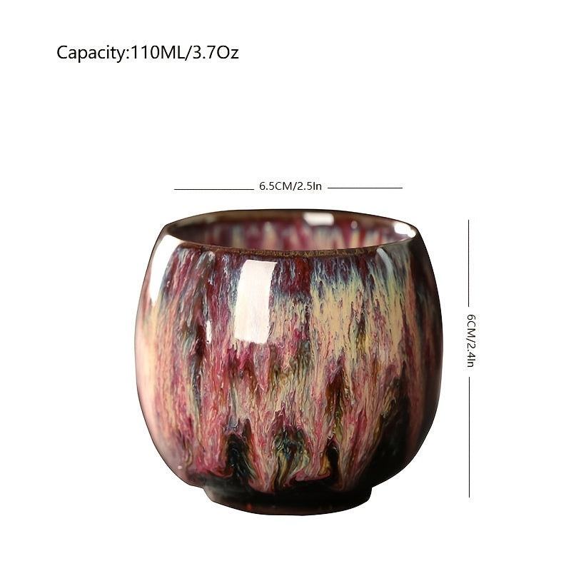 Taza de té de cerámica de 110 ml, taza pequeña para bebidas calientes