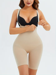 Women High Waist Compression Shorts Shapewear Tummy Control Butt Lift Solid Color