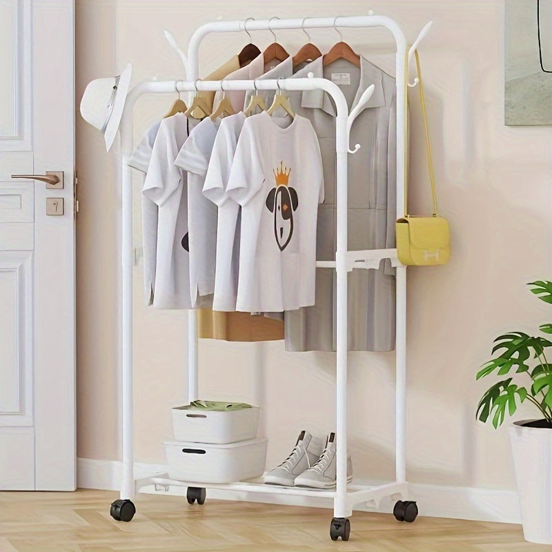 Multi-Tier Coat Rack with Shoe Storage Space-Saving Floor Organizer for Entryway and Bedroom