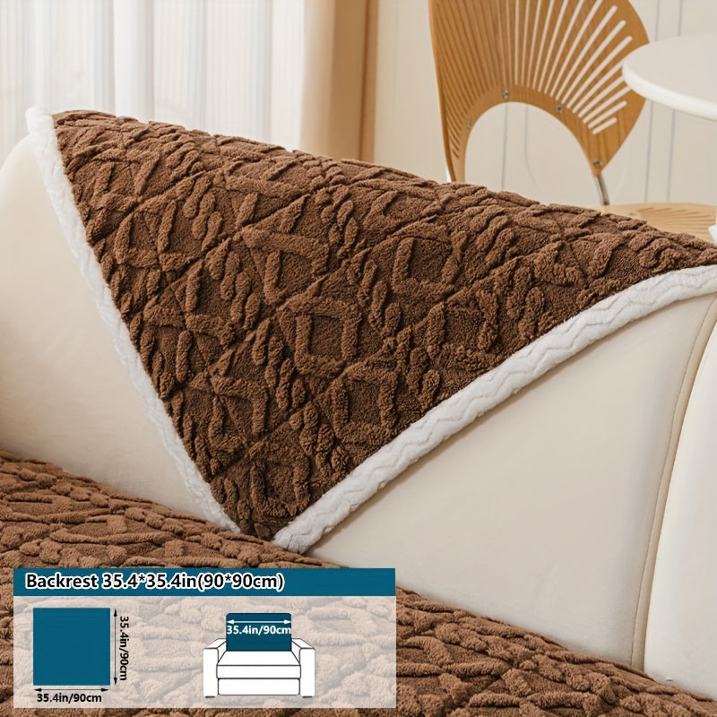 Плюшевый мягкий диванный подушечка для 1-4 местных диванов, нескользящая, моющаяся в машине, дружелюбная к питомцам