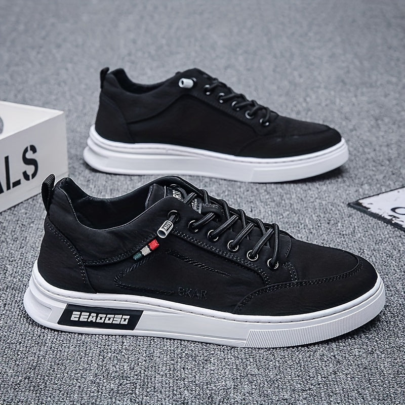 Men's Low Top Skate Shoes Elastic Laces Casual Outdoor Sneakers