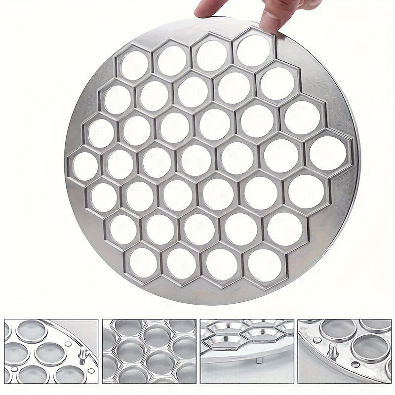Round Metal Dumpling Mold with 37 Holes 24.99cm Food Safe Kitchen Tool