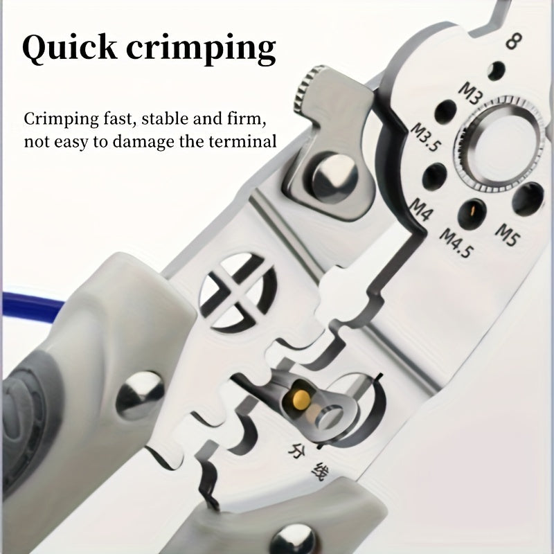 Industrial-Grade Stainless Steel Wire Cutter and Stripper Pliers 21.59cm Rubber-Coated Handle