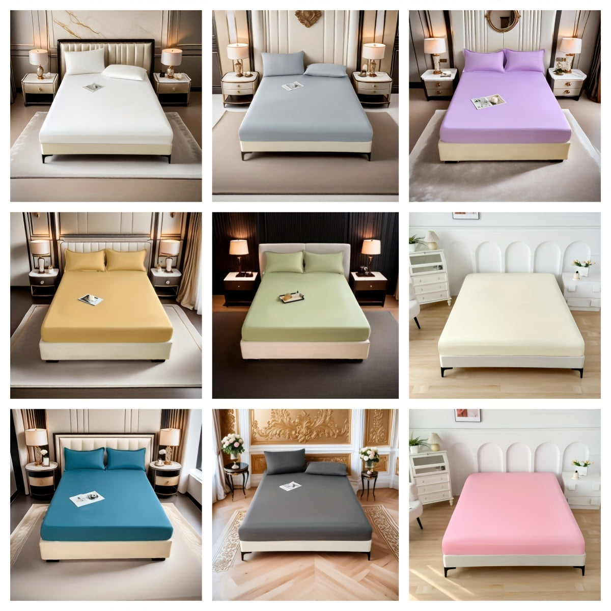 Микрофибровая простыня на резинке с глубокими карманами, гипоаллергенная, устойчивая к морщинам, белая