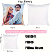 Shaxsiylashtirilgan Uy Hayvonlari Rasm Pillasi - Yumshoq Polyester Aralashmasi, 45x45sm, Bir Tomonlama Chop etish, Itlar va Mushuklarni sevuvchilar uchun ideal Rojdestvo sovg'asi, Moslashtirilgan va hamma uchun mos.