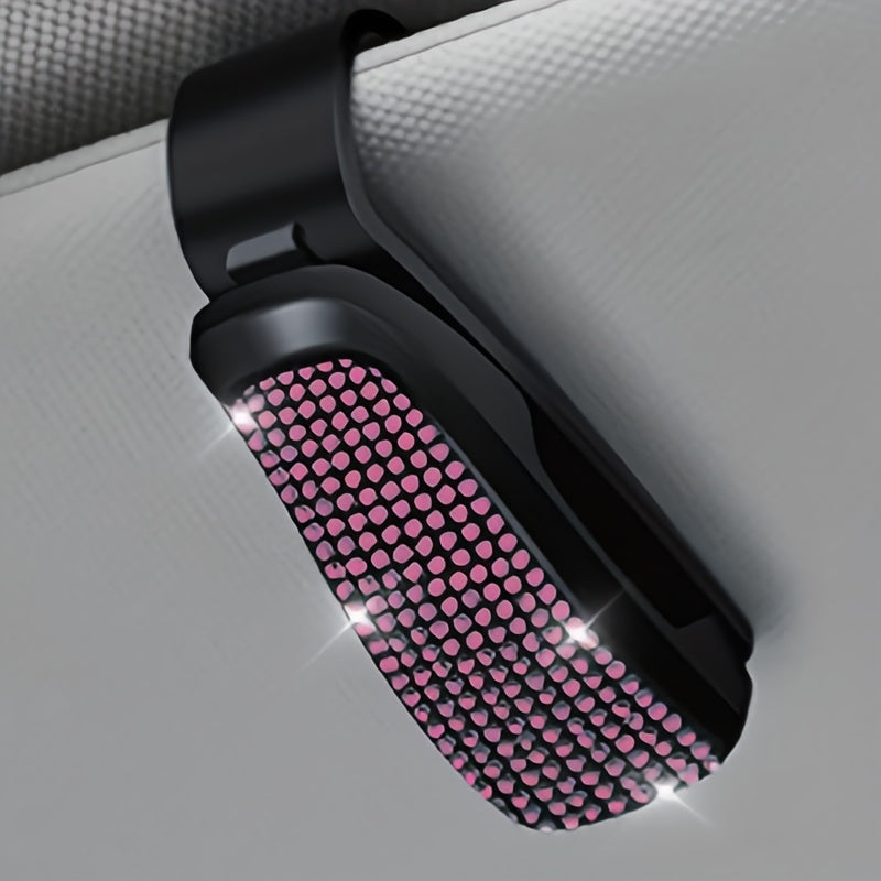 Bling Car Visor Clip for Glasses and Tickets Black Multi-Functional Plastic