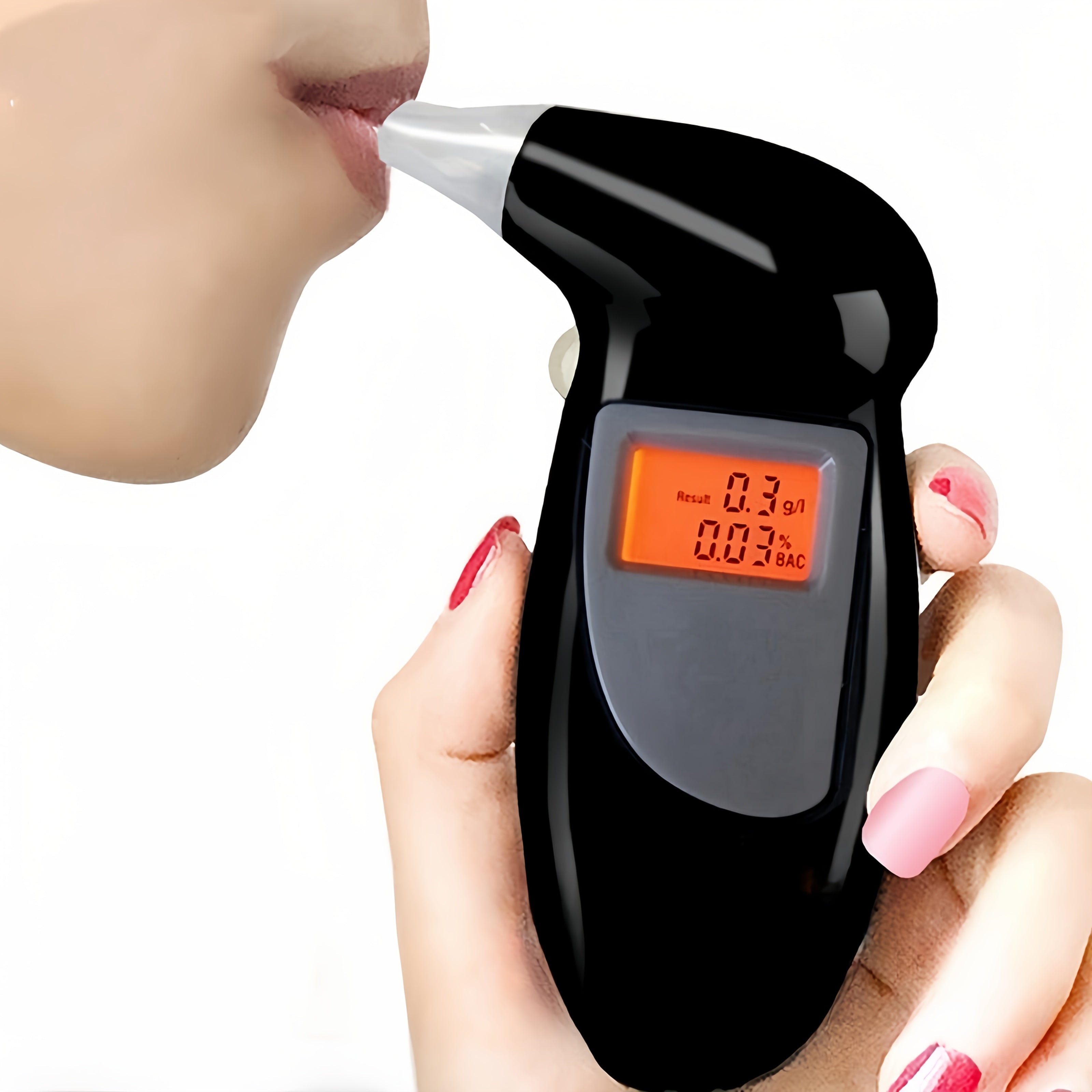 Digital Breath Alcohol Tester Portable Handheld LCD Display for Home Travel Workplace