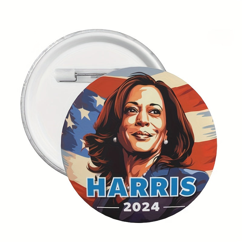 2024 Presidential Campaign Buttons Set of 5 Minimalist Style Round Badges 5.9cm