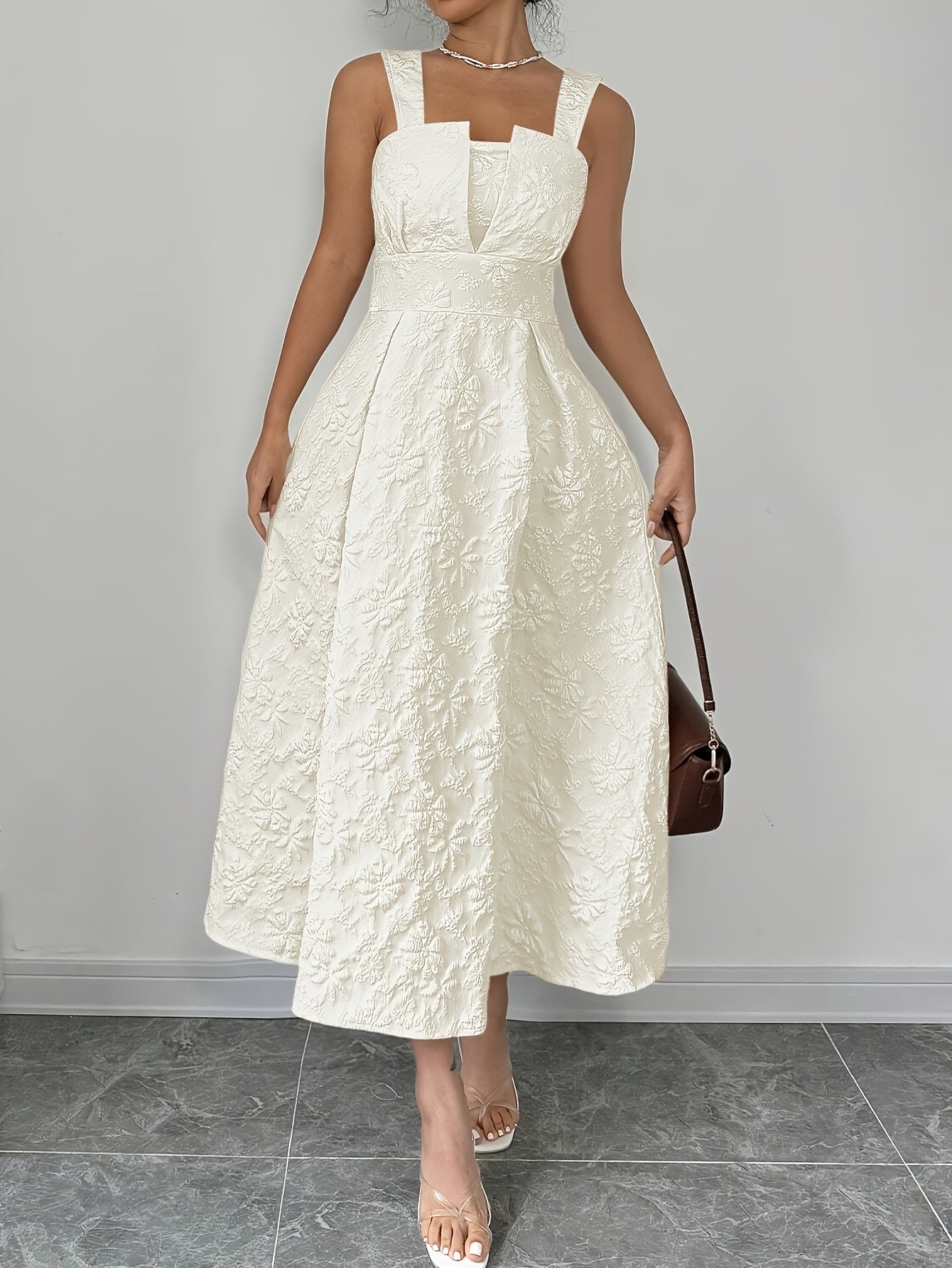 Women's Off the Shoulder A-Line Dress Solid Polyester Spring Fall Elegant