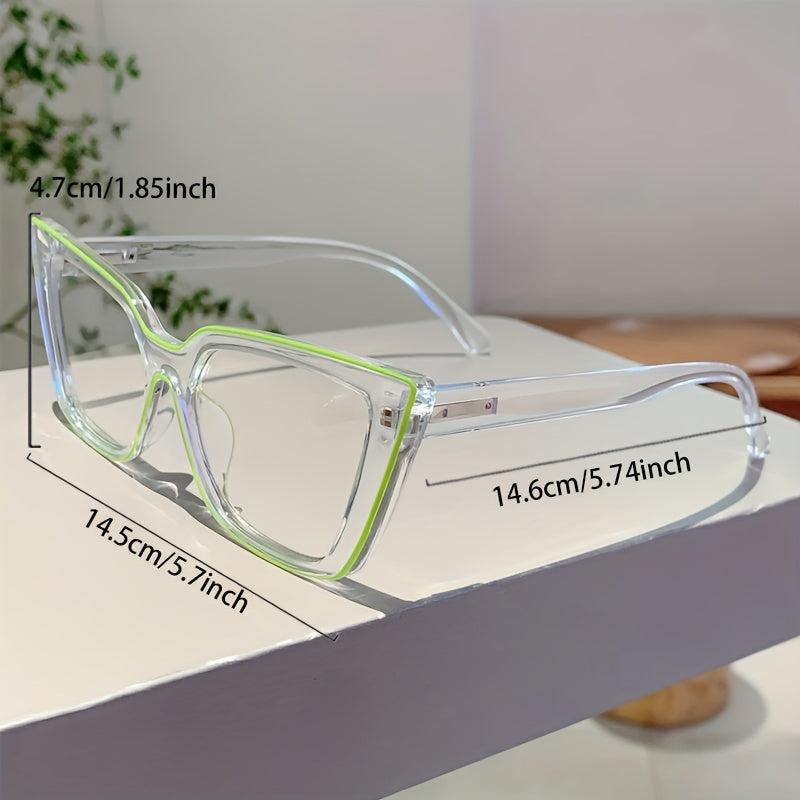 Очки-кат eyes с прозрачной линзой для женщин, аниме-косплей, мода Y2K