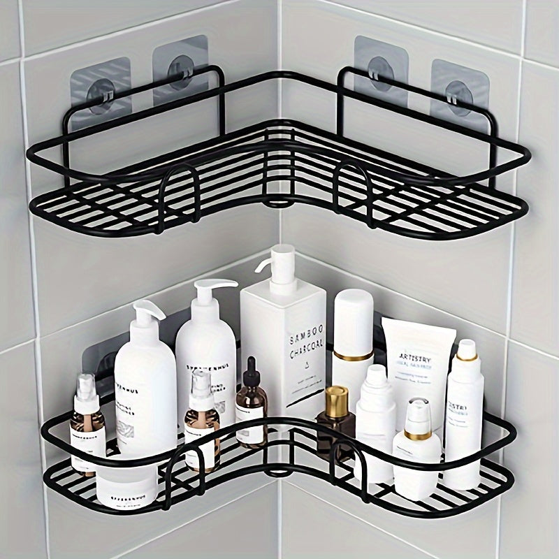 Stainless Steel Wall-Mounted Shower Caddy Rust-Proof Bathroom Organizer