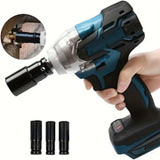 10Pcs Socket Head Set 10-24mm with Impact Wrench Adapter Heavy-Duty Carbon Steel