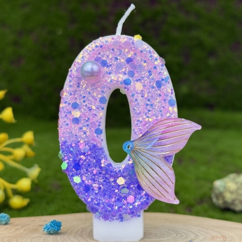 3D Glittering Number Birthday Candle for Cakes Celebrations 1 Piece