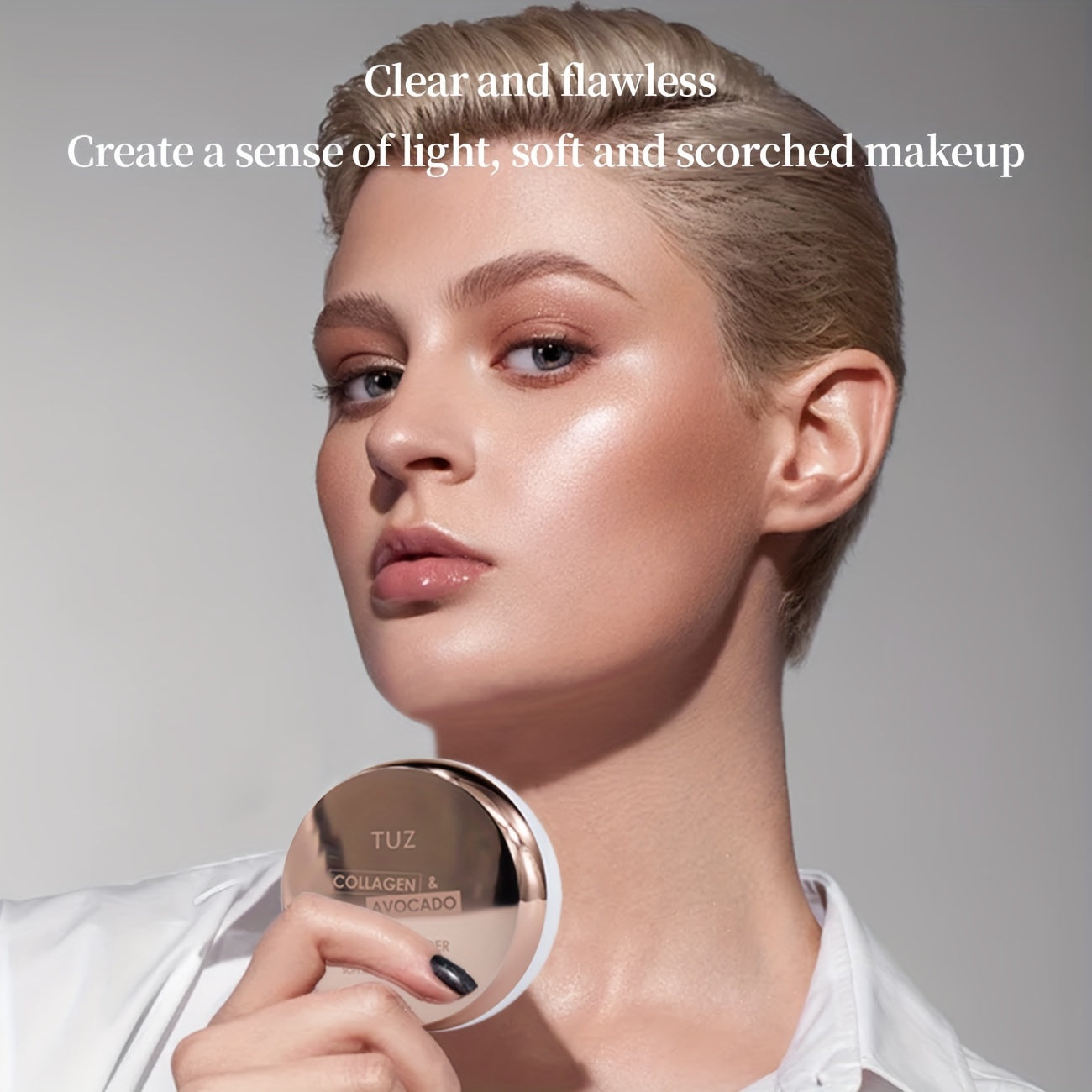 Avocado Collagen Vitamin E Pressed Powder Oil Control Matte Finish All Skin Types