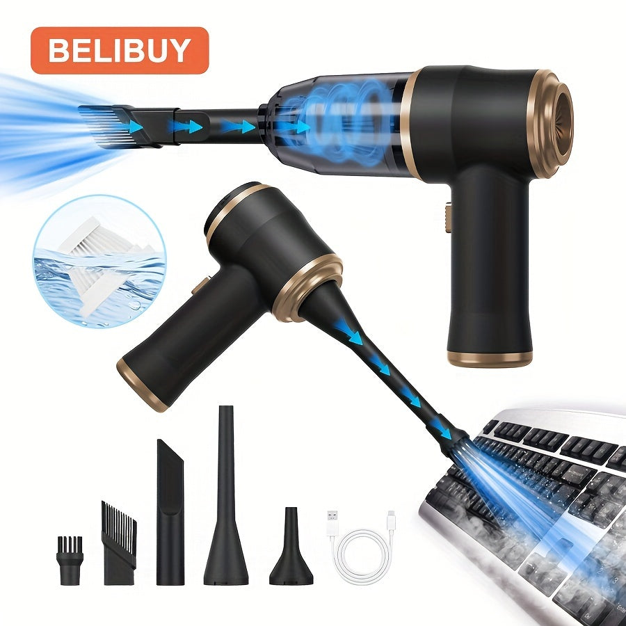 Aspiradora de mano inalámbrica portátil mini con succión de 5000PA y accesorios multifunción