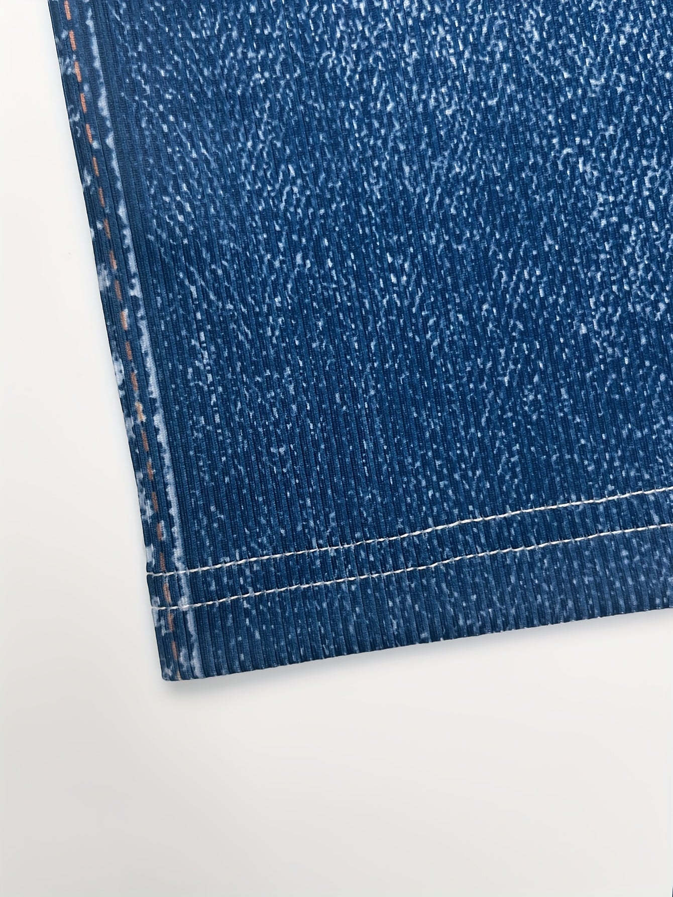 Plus-Size Women's Faux Denim Capris with Button Detail Casual Pants