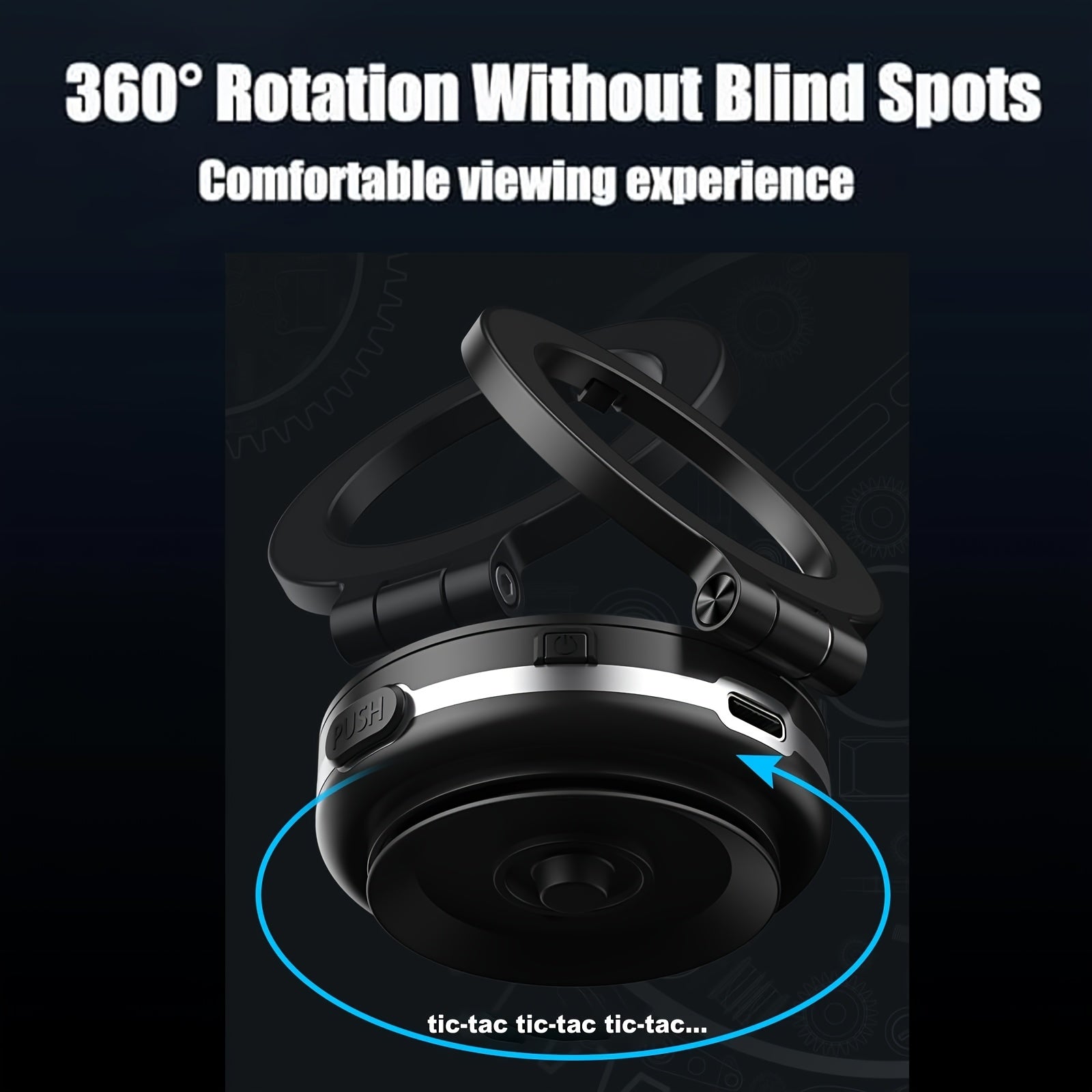 Magnetic Car Phone Holder Electric Vacuum Suction 360° Rotating